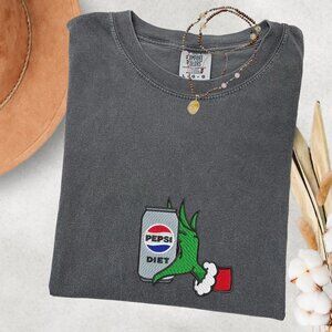 Embroidered Diet Pepsi Grinch T-shirt grinchmas xmas christmas